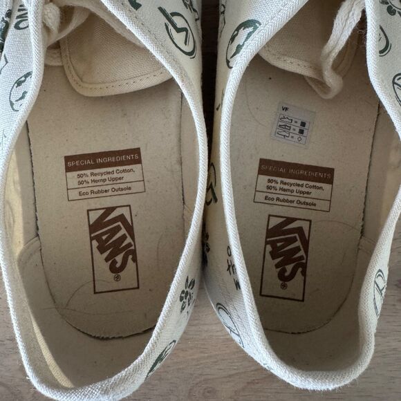 VANS Eco Theory In Our Hands Canvas Sneakers Shoes Mens 10.5 Women's 12 White - Picture 7 of 9